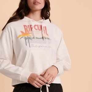 Rip Curl Coastal Rainbow California hoodie sweatshirt white cream Small